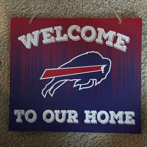 Buffalo Bills wood hanging sign